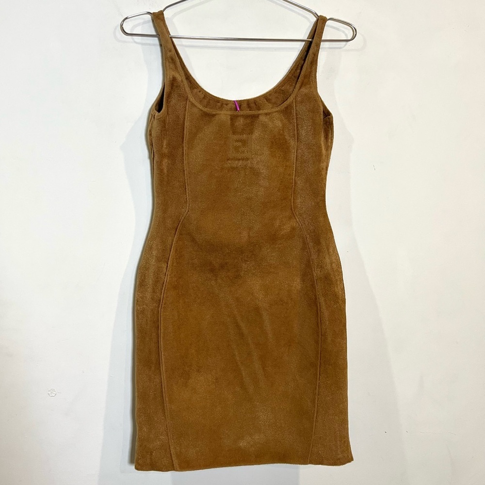 Fendi x Skims brown/tan velvet knit dress size 42 (US 6) NEW! New with tags! - Picture 9 of 16